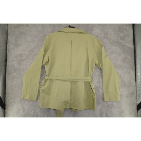 Bagatelle Collection Belted Lightweight Trench Jacket Sage Green Size L - Picture 7 of 7